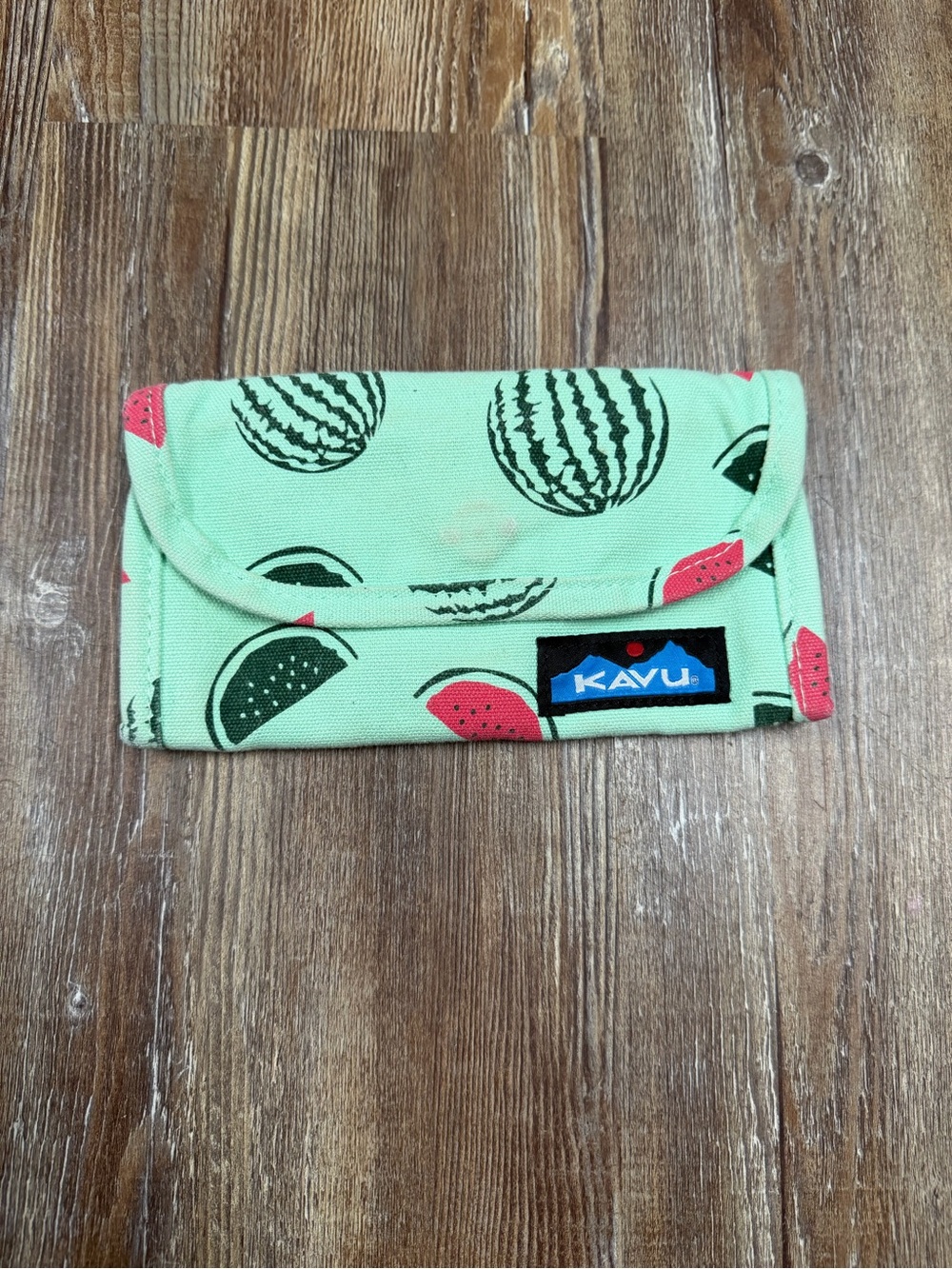 Kavu watermelon print wallet with pink interior